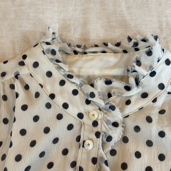 J.Crew Women’s Silk Polka Dot Blouse - Picture 7 of 9